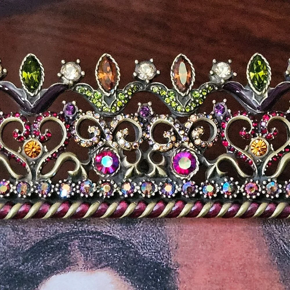 RARE SIGNED EXQUISITE JAY STRONGWATER HERITAGE CROWN TIARA CRYSTAL ENAMEL FRAME